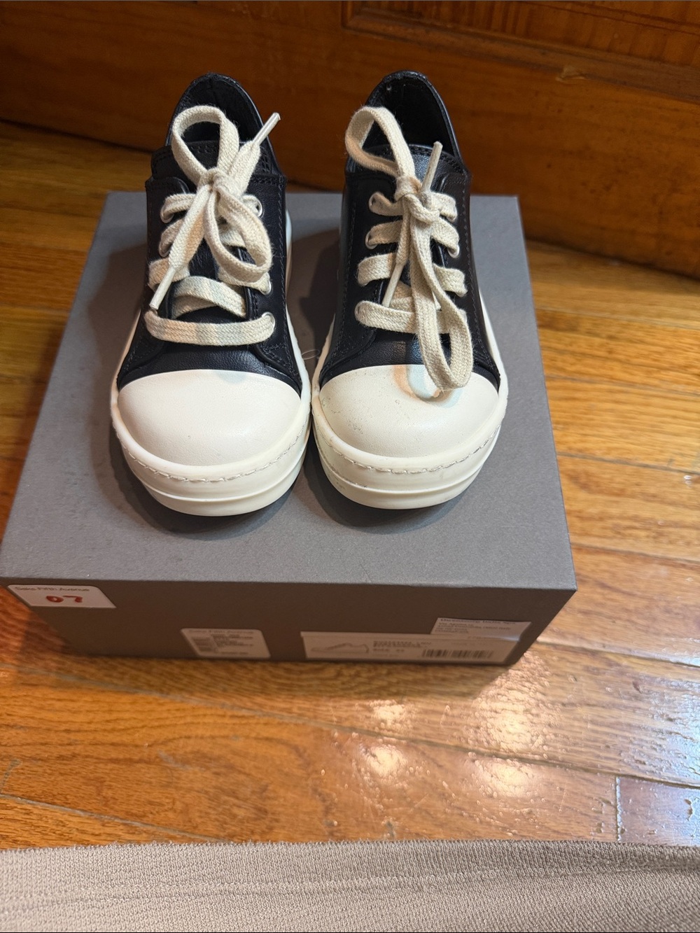 Rick Owens Charcoal Box with White Script Logo